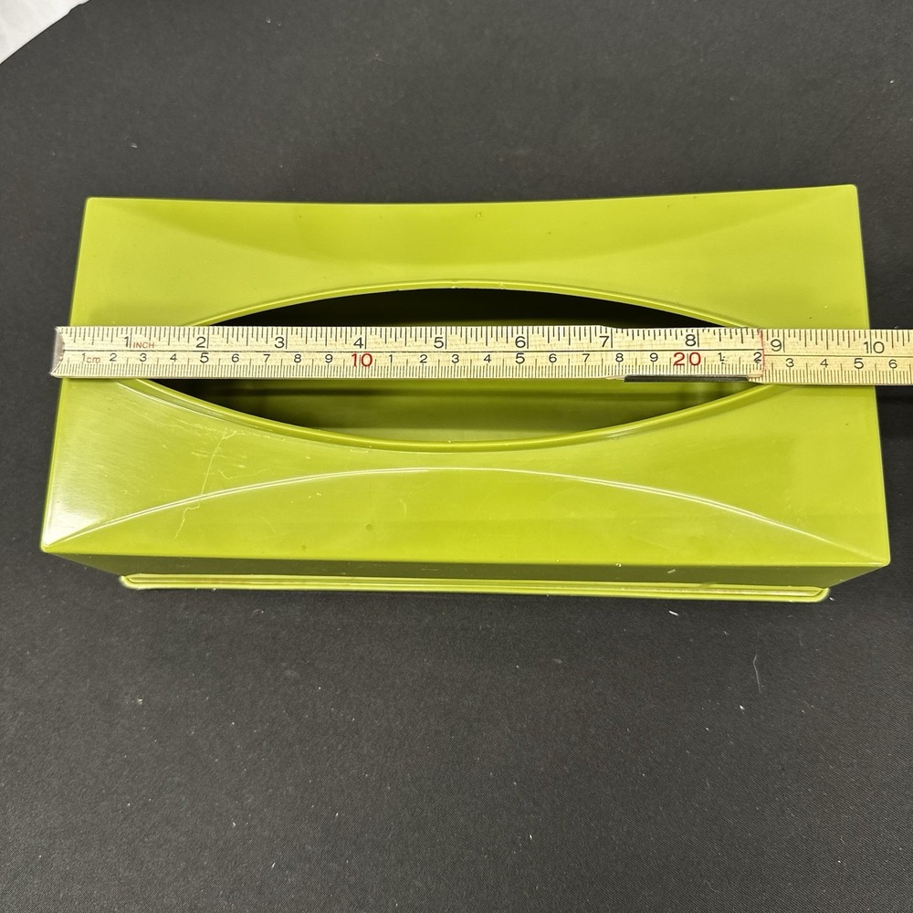 Vintage Retro Green Plastic Tissue Box Holder - Picture 7 of 7